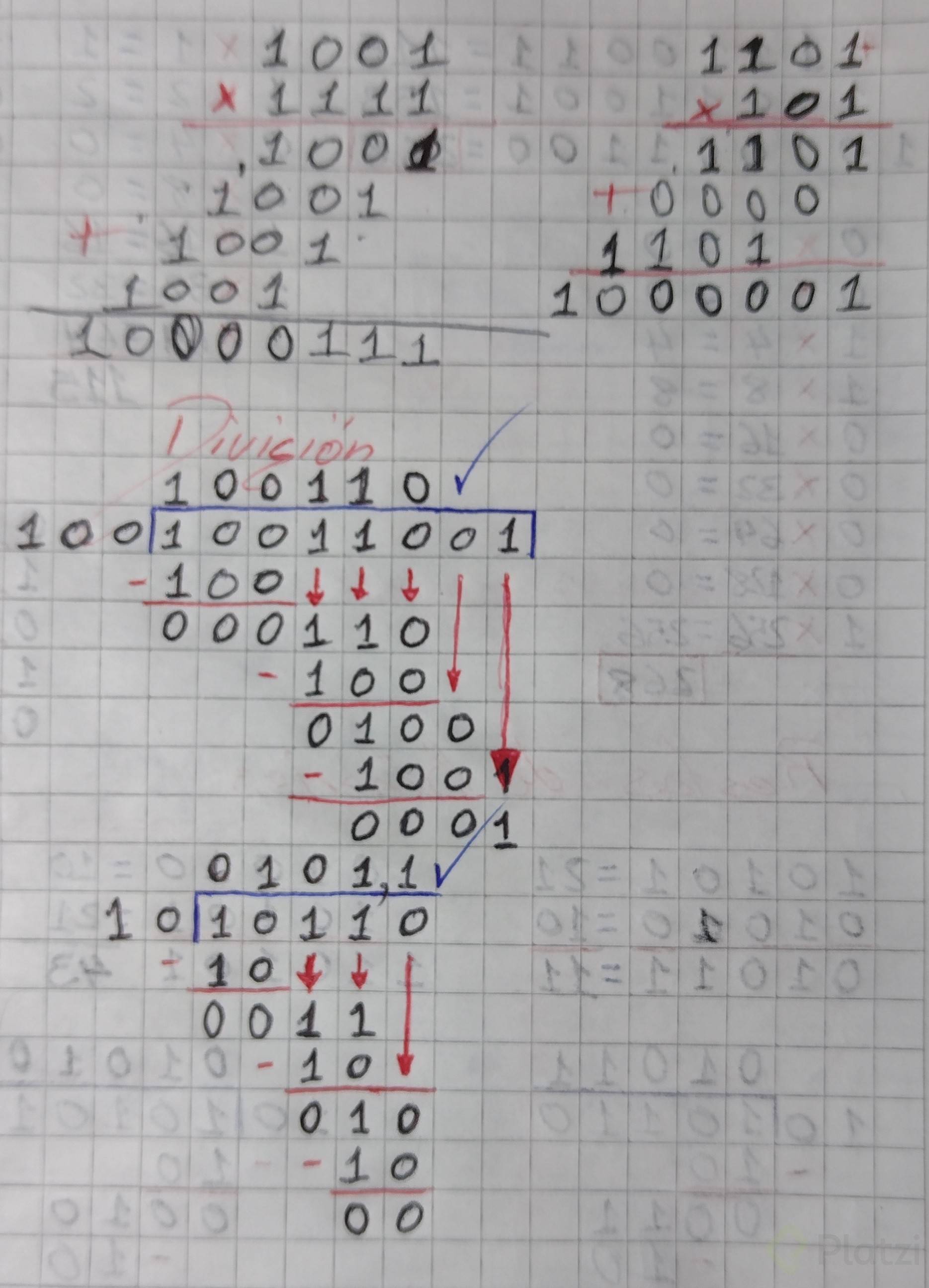 Multiplicación Y División De Binarios - Platzi